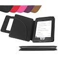 DURAGADGET Funda/Cubierta Negra De Piel Aut�ntica Con Estilo Libro Y Cierre Magn�tico Para El Nuevo Kindle TOUCH, TOUCH 3G De Amazon, Wi-Fi, Monitor 6" E Ink (Ultima Generaci�n, Abril 2012)