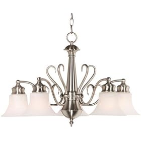 Kenroy Home 91395BS Wynwood 5-Light Chandelier, Brushed Steel