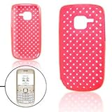 Protective Soft Plastic Weave Style Cover Hot Pink for Nokia C3