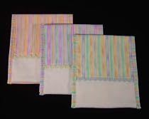 Dapper Burp Cloth-Pink & Sherbert Stripes
