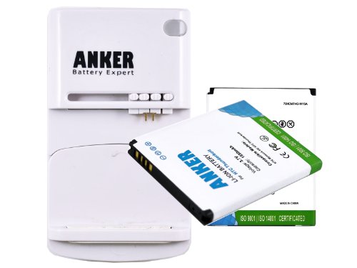 Anker 2 x 1550mAh Li-ion Batteries for HTC ThunderBolt 4G, Merge, MyTouch 4G, PD42100, Free Anker Multi-purpose USB Travel Charger