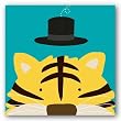 Peek-a-Boo XI Tiger by Yuko Lau 12"x12" Art Print Poster