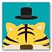 Peek-a-Boo XI Tiger by Yuko Lau 12"x12" Art Print Poster