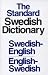 Book Standard Swedish Dictionary
