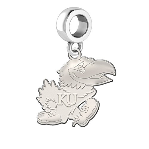 Kansas Jayhawks Natural Finish Dangle Charm