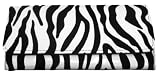 Nice Shades Ladies Checkbook Wallet Zebra Print Velvet Clutch Credit Cards.