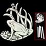 Large Pewter Wind Chime - Frog - Large Wind Chime