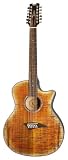 Dean Exotica 12-String Acoustic-Electric Cutaway Guitar with Tuner Preamp, Tiger Eye