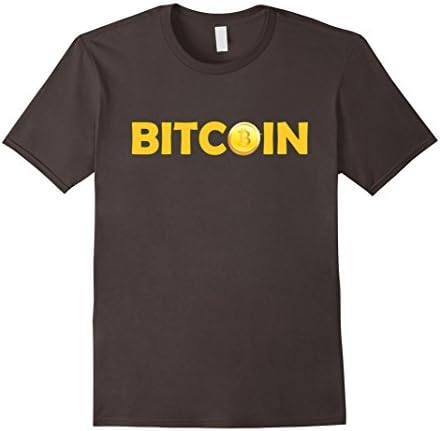 Men's BitCoin T-Shirt BlockChain Cryptocurrency Digital Money Tee Large Asphalt