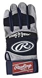 Rawlings Workhorse Adult Batting Gloves (Navy,Medium)