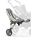 Buggypod 841005 – Beiwagen für normale Buggy, Sport- und Kinderwagen, Steingrau, verstellbare Rückenlehne, variabele Einstellungen