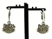 Hello Kitty Heads Charm Hoop Earrings with Crystals and AB Crystals Bow