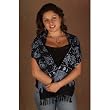 Rayon Scarf - Black Fish Batik, 10" X 66"