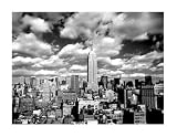 Sky Over Manhattan by Henri Silberman. Size 17.01 inches width by 13.08 inches height. High Quality Art Poster Print