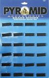 Pyramid Bicycle Brake Shoes Road 12 Pair-To Card Black