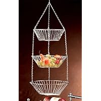 3 Tier Hanging Basket (Chrome) (11.8H x 10.8W x 9.8D)