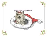 Yorkshire Terrier - Christmas Design by Cindy Farmer