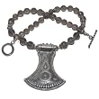 Gemstones Necklace In Sterling Silver With Smokey Quartz Beads Handcrafted Jewelry 21 inches ~ ShalinCraft