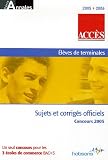 Accès : Annales du concours 2005, ESSCA, IESEG, ESDES