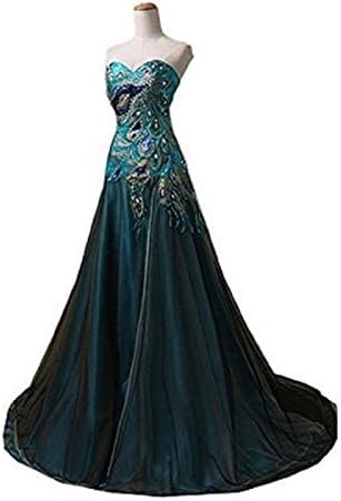 New Peacock Long Dress Popular Evening Dress For Women Party 2015