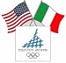 Torino 2006 Winter Olympics American / Italian Flag