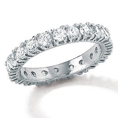 Sterling Silver DiamonUltra™ Cubic Zirconia Eternity Band