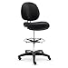 Alera Interval Series Swivel Task Stool with PVC Free Faux Leather, Black