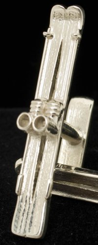 Ski Cufflinks in Free Chrome Gift Box Skiweb