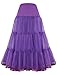 Shimaly® Women's Floor Length Wedding Petticoat Long Underskirt for Formal Dress (XL-3XL, Purple)