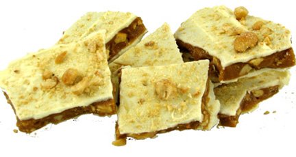 1 Lb Tin Gourmet Cashew Toffee with White Chocolate by Arlene's Gourmet Toffees