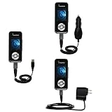 Deluxe Kit for the Cowon iAudio U3 includes a USB cable with Car and Wall Charger - Gomadic Brand w/ TipExchange Technology