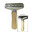 Jiffy Steamer 0256 metal steam head with wooden handle.