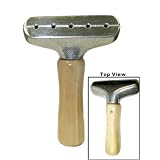 Jiffy Steamer 0256 metal steam head with wooden handle.