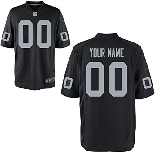 Man Oakland Raiders Customized Game-black Jerseys Your Name Size 2XL