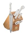 Mundial 5100 Series White 7-Piece Knife Set with Block