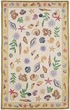 Sea Shells Area Rug, 828 Accents Collection 2'x8' Ivory, 100% Cotton.