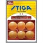 Stiga T0641 3-Star Table Tennis Balls, 6-Pack (Orange)