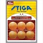 Stiga T0641 3-Star Table Tennis Balls, 6-Pack (Orange)