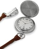 Skagen Taschenuhr Sprungdeckel Leder 443 LSLW