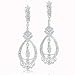 Sterling Silver Celebrity Simulated Diamond CZ Chandelier Earrings
