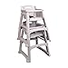 Rubbermaid Commercial Products Sturdy High-Chair, 33lb Capacity, Platinum, Pre-Assembled with Wheels, Stackable, Fits Under Table for Child/Baby/Toddler Seating