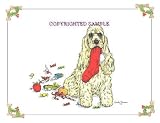 Cocker Spaniel - Christmas Design by Cindy Farmer