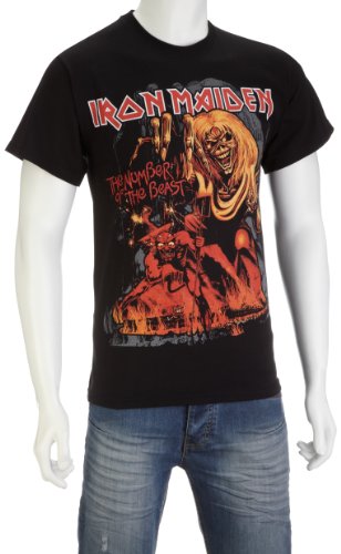 Loud Distribution Mens IRON MAIDEN - NUMBER OF THE BEAST GRAPHIC Black 6122TSBPS Small