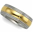 18K Yellow Gold & Platinum Ladies' Comfort Fit Wedding Band