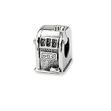 Slot Machine Charm in Sterling Silver for Pandora, Kera and other 3mm Bracelets