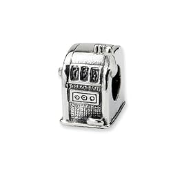 Slot Machine Charm in Sterling Silver for Pandora, Kera and other 3mm Bracelets