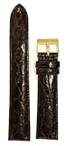 Men's Genuine Crocodile Watchband Brown 20mm Watch Band