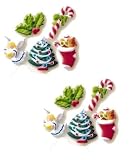 Christmas Assortment #14262 Shaped Edible Hard Sugar Decorations (10 pcs) by ThePartyWorks.com