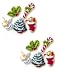 Christmas Assortment #14262 Shaped Edible Hard Sugar Decorations (10 pcs)