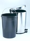 Acrosteel Trash Can - 12 Liter, Stainless Steel